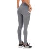 imageIUGA Leggings with Pockets for Women High Waisted Yoga Pants Leggings for Women Tummy Control Workout Compression LeggingsMatte Gray