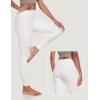 imageIUGA Leggings with Pockets for Women High Waisted Yoga Pants Leggings for Women Tummy Control Workout Compression LeggingsWhite