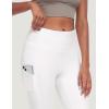 imageIUGA Leggings with Pockets for Women High Waisted Yoga Pants Leggings for Women Tummy Control Workout Compression LeggingsWhite