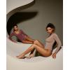 imageIUGA Long Sleeve Body Suits for Womens Tummy Control Shapewear Bodysuits for Women V Neck BodysuitBrownie