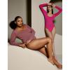 imageIUGA Long Sleeve Bodysuits for Women Square Neck Bodysuit Shapewear Bodysuit Tummy Control Slimming Body Suit for WomensCrush