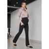 imageIUGA Soft Maternity Pants Over The Belly with Pockets Stretchy Maternity Clothes for Work Pregnancy Flare Maternity LeggingsBlack