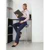 imageIUGA Soft Maternity Pants Over The Belly with Pockets Stretchy Maternity Clothes for Work Pregnancy Flare Maternity LeggingsDark Blue