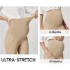 imageIUGA Soft Maternity Pants Over The Belly with Pockets Stretchy Maternity Clothes for Work Pregnancy Flare Maternity LeggingsKhaki