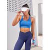 imageIUGA Sports Bras for Women High Support Large Bust High Impact Womens Sports Bras Strappy Padded Sports BraAzure