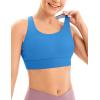 imageIUGA Sports Bras for Women High Support Large Bust High Impact Womens Sports Bras Strappy Padded Sports BraAzure