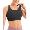 imageIUGA Sports Bras for Women High Support Large Bust High Impact Womens Sports Bras Strappy Padded Sports BraBlack