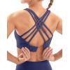 imageIUGA Sports Bras for Women High Support Large Bust High Impact Womens Sports Bras Strappy Padded Sports BraBlue