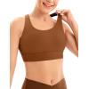 imageIUGA Sports Bras for Women High Support Large Bust High Impact Womens Sports Bras Strappy Padded Sports BraBrown