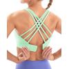 imageIUGA Sports Bras for Women High Support Large Bust High Impact Womens Sports Bras Strappy Padded Sports BraGreen