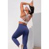 imageIUGA Sports Bras for Women High Support Large Bust High Impact Womens Sports Bras Strappy Padded Sports BraWhite