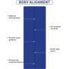 imageIUGA Yoga Mat Non Slip with Alignment Lines 72quot x 26quot Eco Friendly Yoga Mats 14 Inch Thick Yoga Mat with Free Carry StrapDark Blue