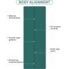 imageIUGA Yoga Mat Non Slip with Alignment Lines 72quot x 26quot Eco Friendly Yoga Mats 14 Inch Thick Yoga Mat with Free Carry StrapGREEN