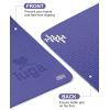 imageIUGA Yoga Mat Non Slip with Alignment Lines 72quot x 26quot Eco Friendly Yoga Mats 14 Inch Thick Yoga Mat with Free Carry StrapPurple