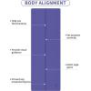 imageIUGA Yoga Mat Non Slip with Alignment Lines 72quot x 26quot Eco Friendly Yoga Mats 14 Inch Thick Yoga Mat with Free Carry StrapPurple