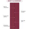 imageIUGA Yoga Mat Non Slip with Alignment Lines 72quot x 26quot Eco Friendly Yoga Mats 14 Inch Thick Yoga Mat with Free Carry StrapRed