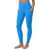 imageIUGA Compression Leggings for Women Tummy Control No Front Seam Leggings with Pockets High Waisted Workout Yoga PantsAzure