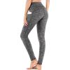 imageIUGA High Waist Yoga Pants with Pockets Leggings for Women Tummy Control Workout Leggings for Women 4 Way StretchSpace Dye Gray