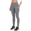 imageIUGA Leggings with Pockets for Women High Waisted Yoga Pants Leggings for Women Tummy Control Workout Compression LeggingsMatte Gray