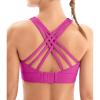 imageIUGA Sports Bras for Women High Support Large Bust High Impact Womens Sports Bras Strappy Padded Sports BraViolet Red