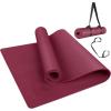 imageIUGA Yoga Mat Non Slip with Alignment Lines 72quot x 26quot Eco Friendly Yoga Mats 14 Inch Thick Yoga Mat with Free Carry StrapRed