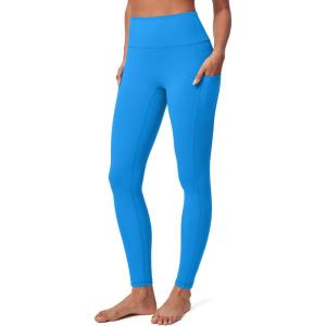 imageIUGA Compression Leggings for Women Tummy Control No Front Seam Leggings with Pockets High Waisted Workout Yoga PantsAzure