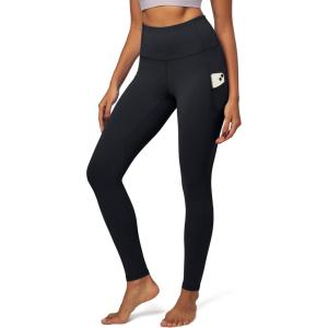 imageIUGA Leggings with Pockets for Women High Waisted Yoga Pants Leggings for Women Tummy Control Workout Compression LeggingsBlack