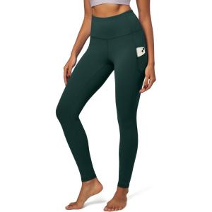 imageIUGA Leggings with Pockets for Women High Waisted Yoga Pants Leggings for Women Tummy Control Workout Compression LeggingsDark Green