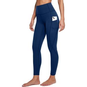imageIUGA Leggings with Pockets for Women High Waisted Yoga Pants Leggings for Women Tummy Control Workout Compression LeggingsMatte Blue