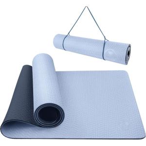 imageIUGA Yoga Mat Non Slip Antitear Yoga Mats Eco Friendly Hot Yoga Mat Thick Workout ampamp Exercise Mat for Yoga Pilates and Fitness 72quotx 24quotx 6mmGray