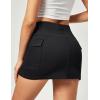 imageCargo Skirt Denim Jean Skirt for Women High Stretchy Mini y2k Skirt with PocketsBlack