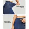 imageCargo Skirt Denim Jean Skirt for Women High Stretchy Mini y2k Skirt with PocketsDark Blue