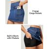 imageCargo Skirt Denim Jean Skirt for Women High Stretchy Mini y2k Skirt with PocketsLight Blue