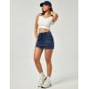 imageCargo Skirt Denim Jean Skirt for Women High Stretchy Mini y2k Skirt with PocketsWash Blue