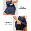 imageCargo Skirt Denim Jean Skirt for Women High Stretchy Mini y2k Skirt with PocketsWash Blue