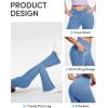 imageIUGA Bell Bottom Jeans for Women High Waisted Stretchy Flare Jeans Pull On Wide Leg Jeans V Cross Tummy Control Flare PantsBaby Blue