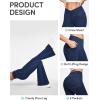 imageIUGA Bell Bottom Jeans for Women High Waisted Stretchy Flare Jeans Pull On Wide Leg Jeans V Cross Tummy Control Flare PantsDark Blue