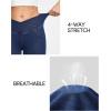 imageIUGA Bell Bottom Jeans for Women High Waisted Stretchy Flare Jeans Pull On Wide Leg Jeans V Cross Tummy Control Flare PantsDark Blue