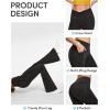 imageIUGA Bell Bottom Jeans for Women High Waisted Stretchy Flare Jeans Pull On Wide Leg Jeans V Cross Tummy Control Flare PantsDenim Black