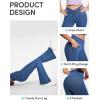imageIUGA Bell Bottom Jeans for Women High Waisted Stretchy Flare Jeans Pull On Wide Leg Jeans V Cross Tummy Control Flare PantsLight Blue