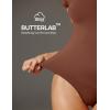 imageIUGA Bodysuits for Women Tummy Control Short Sleeve Square Neck Bodysuit Womens Slimming Basic Body Suit TopsBrownie