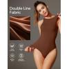 imageIUGA Bodysuits for Women Tummy Control Sleeveless Bodysuit Racerback Halter Body suits Tank TopBrownie
