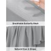 imageIUGA Flowy Athletic Shorts for Women Tennis Skirt Skorts for Women with Pockets High Waisted Workout Quick Dry Running ShortsGrey