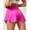 imageIUGA Flowy Athletic Shorts for Women Tennis Skirt Skorts for Women with Pockets High Waisted Workout Quick Dry Running ShortsPink
