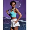 imageIUGA Flowy Athletic Shorts for Women Tennis Skirt Skorts for Women with Pockets High Waisted Workout Quick Dry Running ShortsWhite