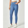 imageIUGA Jeggings for Women Tummy Control Pull on Stretchy Jeans High Waisted Skinny Jean Leggings with Pockets Trendy CasualBaby Blue