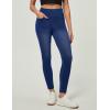 imageIUGA Jeggings for Women Tummy Control Pull on Stretchy Jeans High Waisted Skinny Jean Leggings with Pockets Trendy CasualWhiskers Dark Wash