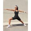imageIUGA One Piece Jumpsuits for Women Tummy Control Workout Jumpsuits Athletic Romper with Builtin Bra PocketsBlack