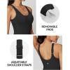 imageIUGA One Piece Jumpsuits for Women Tummy Control Workout Jumpsuits Athletic Romper with Builtin Bra PocketsBlack