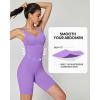 imageIUGA One Piece Jumpsuits for Women Tummy Control Workout Jumpsuits Athletic Romper with Builtin Bra PocketsLavender